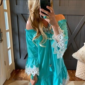NWT-Bohemian Lace Off the Shoulder Dress